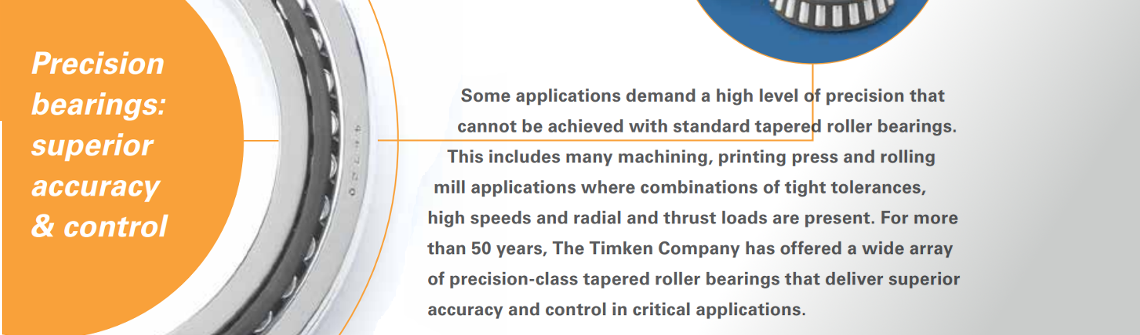 Timken Precision Tapered Roller Bearings - Class 3, Class O Image